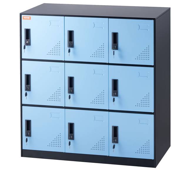 Metalinė darbuotojų spintelė su 9 durelėmis8