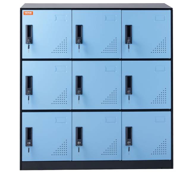 Metalinė darbuotojų spintelė su 9 durelėmis9