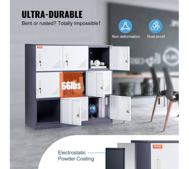 Metalinė spintelė su 9 durimis darbuotojams2