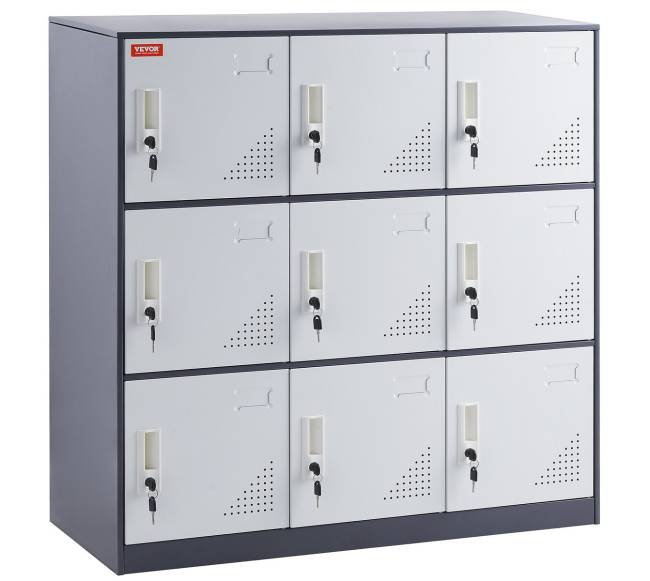 Metalinė spintelė su 9 durimis darbuotojams9