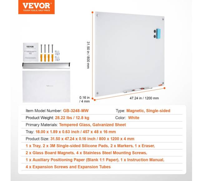 Stiklinė magnetinė rašymo lenta5