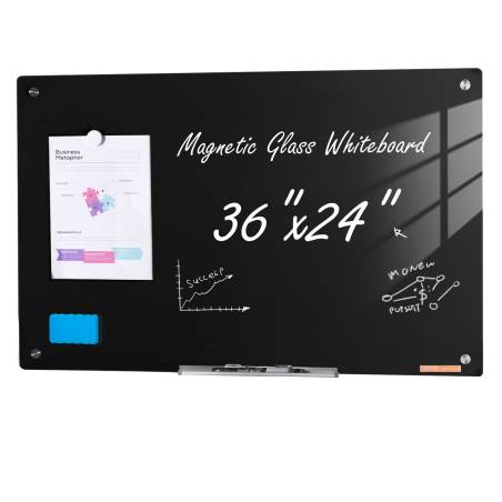 Magnetinė stiklo lenta 60x90 cm, juoda0
