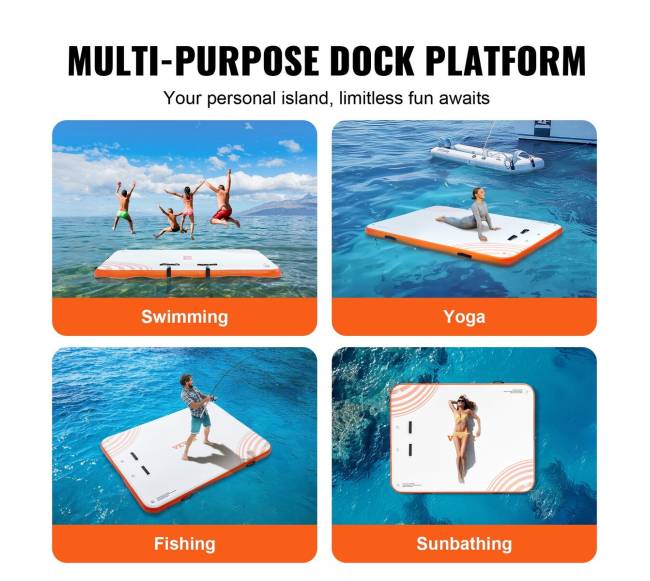 Pripučiama plūduriuojanti platforma, 2.43 x 1.82 m5