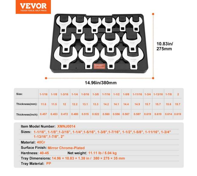 Veržliarakčių rinkinys su dėklu, 14 vnt.6