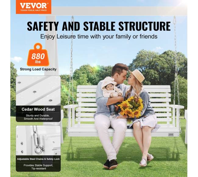 Medinis sodo supamasis krėslas su grandinėmis1