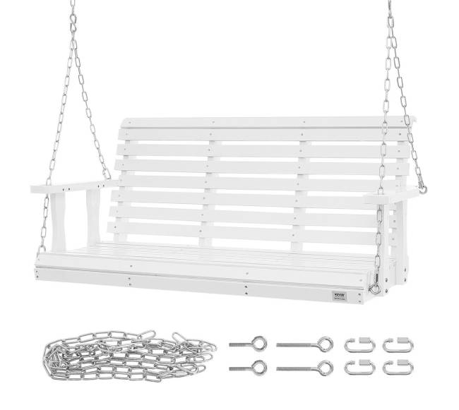 Medinis sodo supamasis krėslas su grandinėmis8