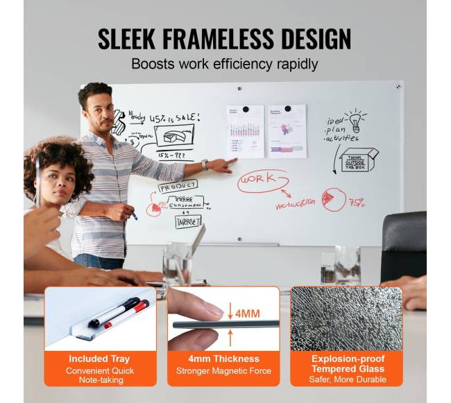 Magnetinė stiklo lenta su žymeklių dėklu2