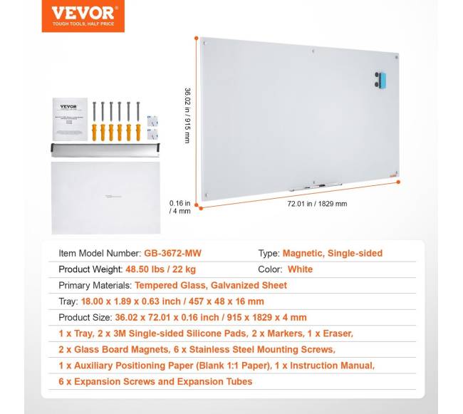 Magnetinė stiklo lenta su žymeklių dėklu5