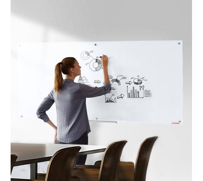 Magnetinė stiklo lenta su žymeklių dėklu6