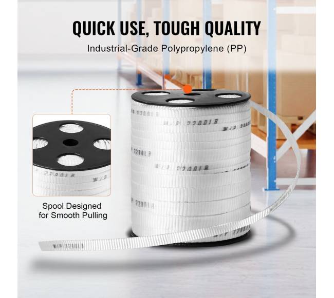 Poliesterio traukimo juosta 1.6 cm x 96.9 m balta3