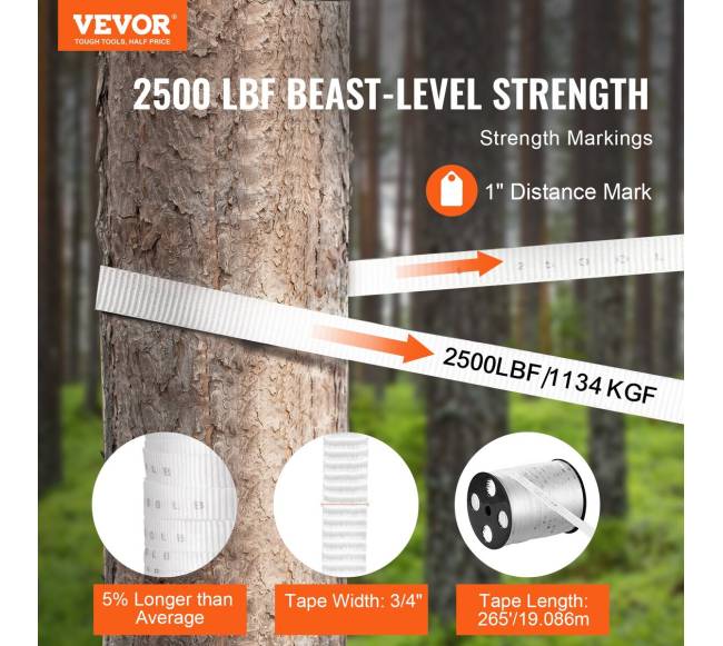 Poliesterio tempimo juosta kabeliams, 80 m1