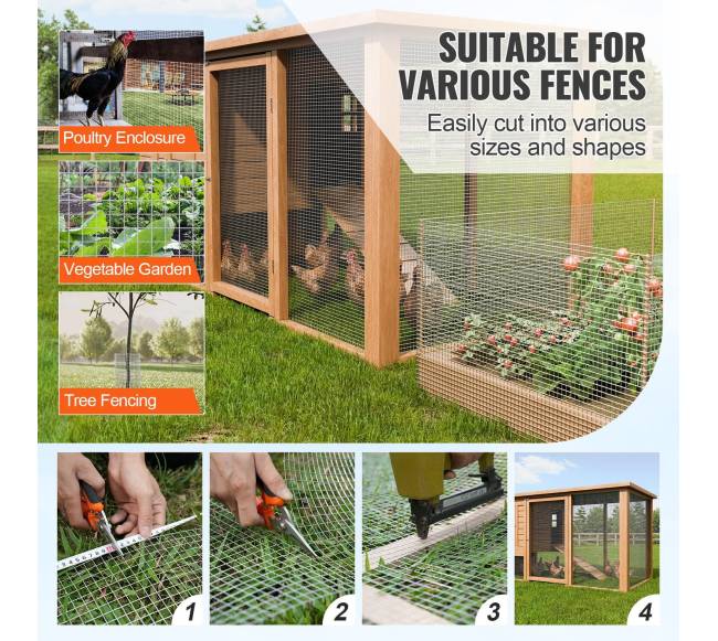 Cinkuota vielinė tvora, 12 colio 24x50 pėd.4