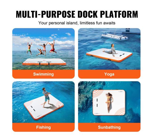 Pripučiama plūduriuojanti platforma 1.82 x 1.52 m5