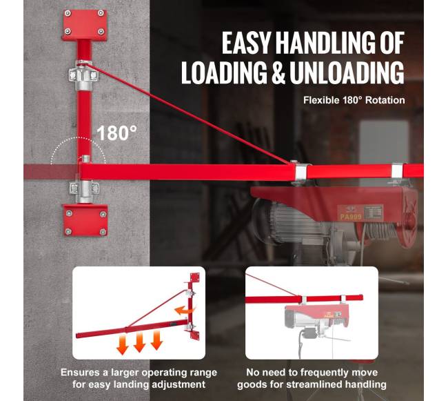 Elektrinis kėlimo laikiklis su svyrančia rankena3