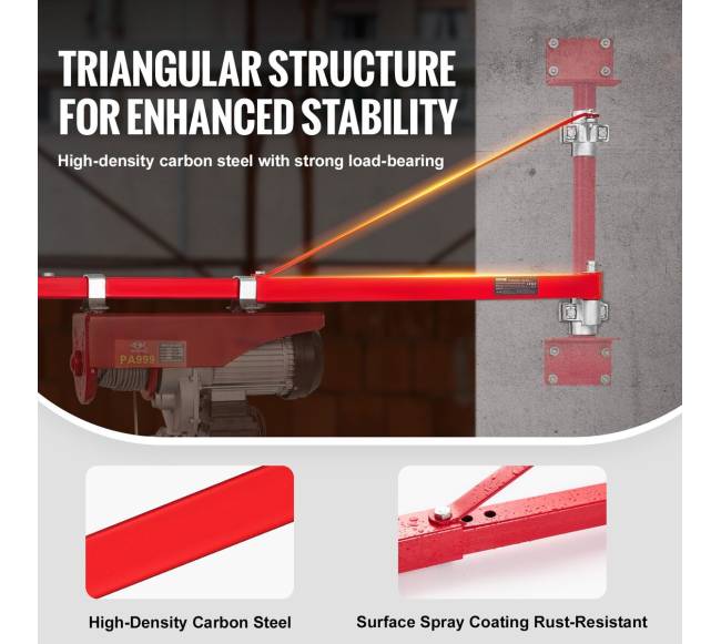 Elektrinio keltuvo laikiklis, maksimali apkrova 600 kg2