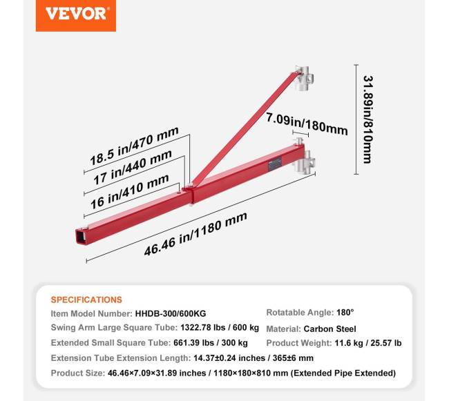 Elektrinio keltuvo laikiklis, maksimali apkrova 600 kg6