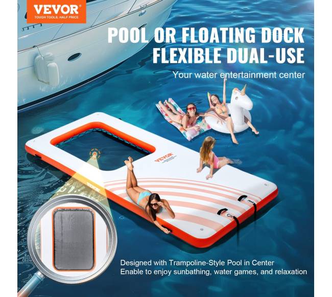 Pripučiama plaukiojanti platforma su tramplynu1