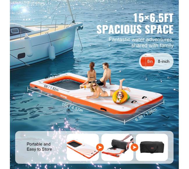 Pripučiama plaukiojanti platforma su tramplynu3