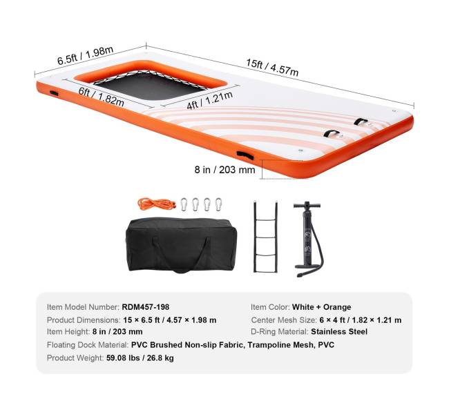 Pripučiama plaukiojanti platforma su tramplynu6