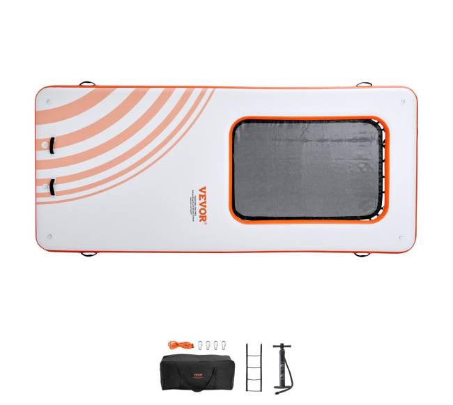 Pripučiama plaukiojanti platforma su tramplynu8