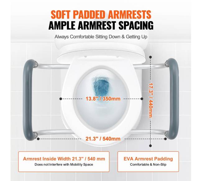 Tualeto pakelta sėdynė su ranktūriais3