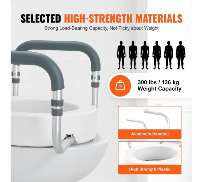 Tualeto pakelta sėdynė su ranktūriais4