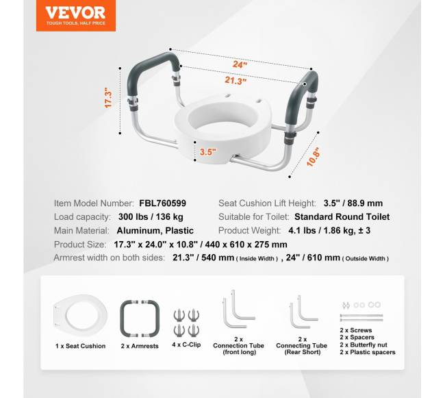 Tualeto pakelta sėdynė su ranktūriais6