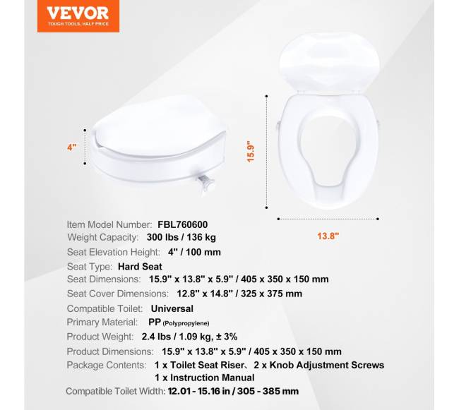 Pakeltas tualeto dangtis su 10 cm paaukštinimu6