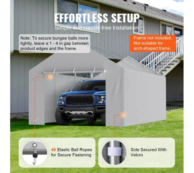 Automobilinė pastogė 12 x 6 m pilka4