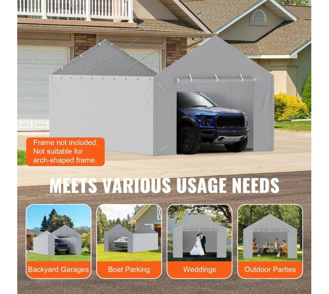 Automobilinė pastogė 12 x 6 m pilka6