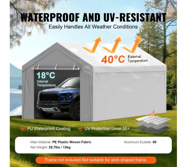 Automobilių pastogės pakeitimo tentas su sienele2