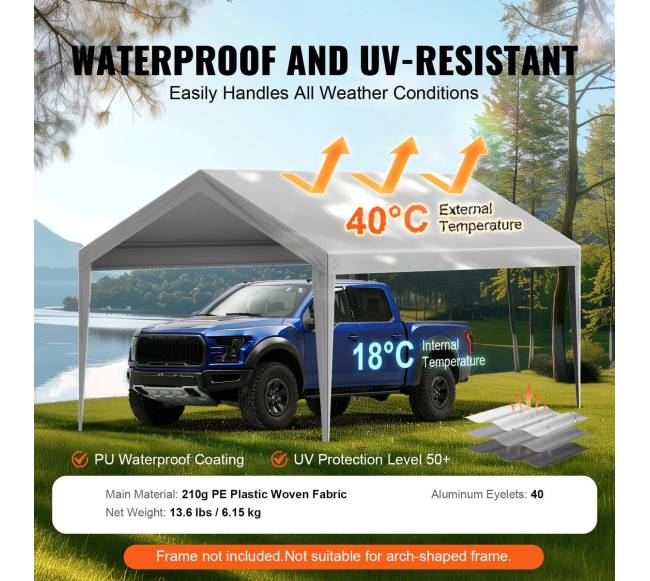 Automobilio pavėsinės keitinė uždanga 6100 x 3040 mm2