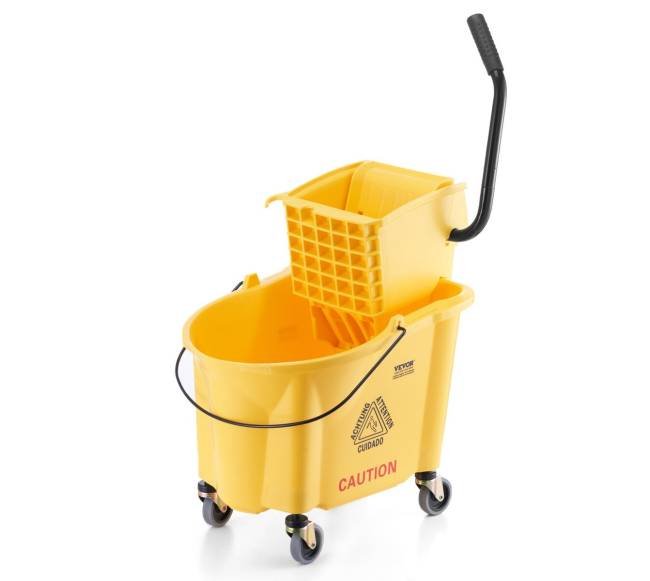 Grindų valymo kibiras su nugręžėju ant ratukų0