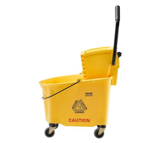 Grindų valymo kibiras su nugręžėju ant ratukų9