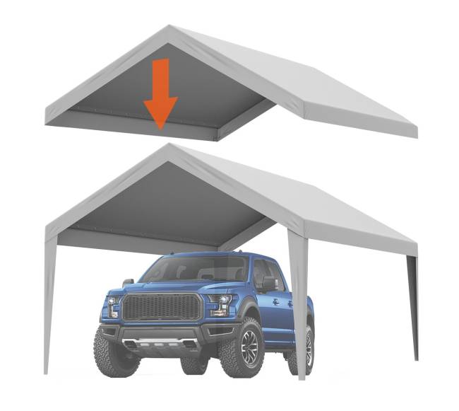 Automobilinis stogelis 12 x 20 ft, tik tentas0