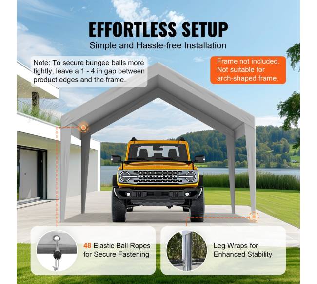 Automobilinis stogelis 12 x 20 ft, tik tentas4