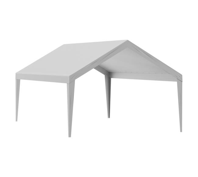 Pakeičiamas automobilių stoginės tentas 396 x 610 cm, pilkas9