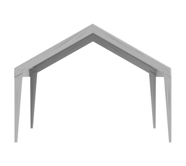 Pakeičiamas automobilių stoginės tentas 396 x 610 cm, pilkas10