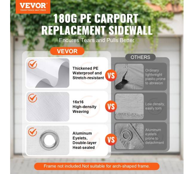 Automobilio pastogės uždangalo sienelė 3 x 6 m1