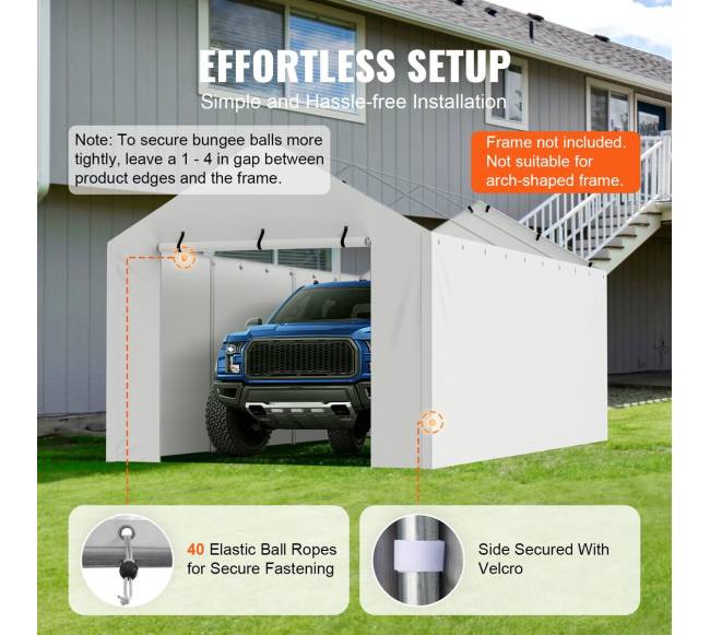 Automobilio pastogės uždangalo sienelė 3 x 6 m4