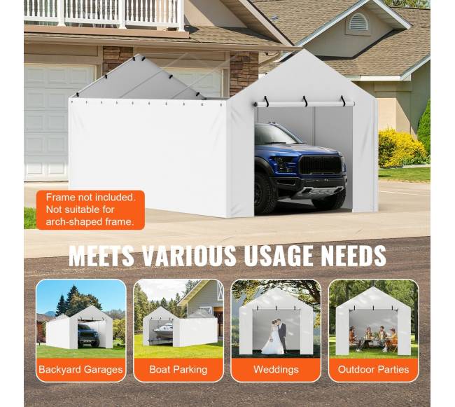 Automobilio pastogės uždangalo sienelė 3 x 6 m6