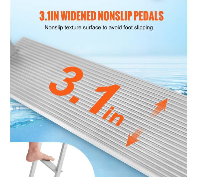 Aliuminės kopėčios laivų prieplaukai, 3 laipteliai3