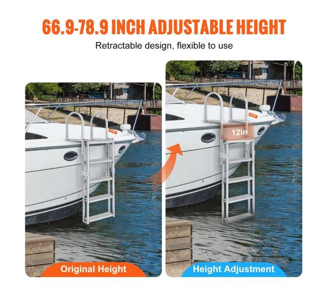 Reguliuojamas aliuminis laipto avataras 5 pakopų2