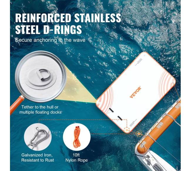 Pripučiama plūduriuojanti platforma 2,43 x 1,52 m3