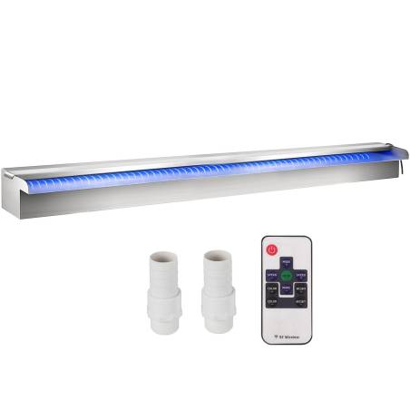 nerūdijančio plieno vandens krioklio fontanas su led0