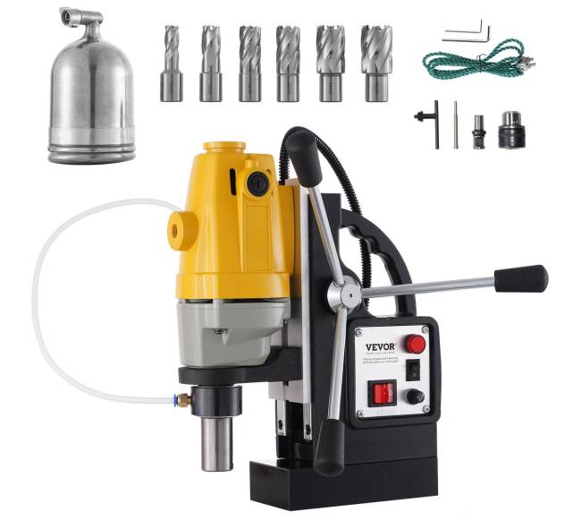 1100 W magnetinė gręžimo staklės su HSS priemonėmis0