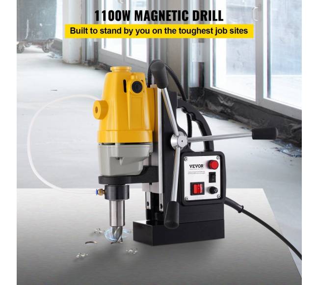 1100 W magnetinė gręžimo staklės su HSS priemonėmis1