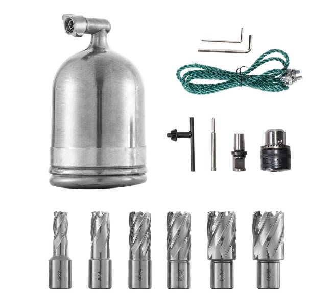 1100 W magnetinė gręžimo staklės su HSS priemonėmis9