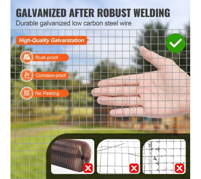 Cinkuota vielos tinklas 915mm x 30.48m kiemams2