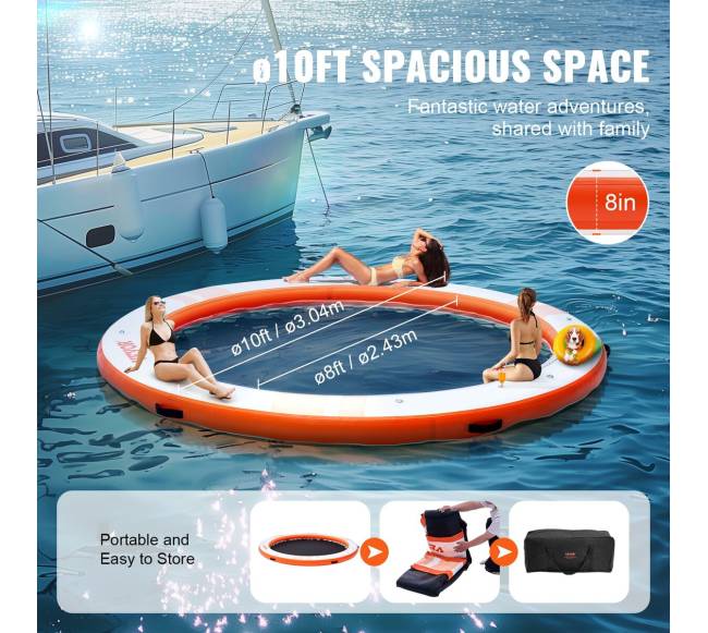 Pripučiama vandens platforma su trampoline3